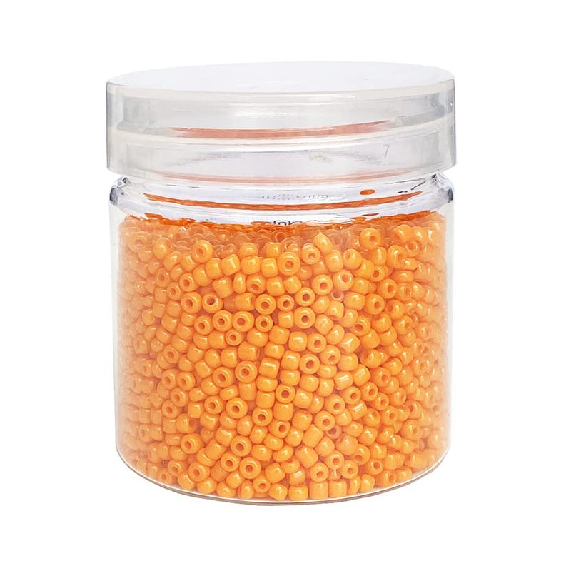 BALABEAD Opaque Orange Color Loose Craft Glass Seed Beads Size 3mm About 4000pcs in Box 8/0 Seed Beads for Jewelry Making (Orange) - Image 1